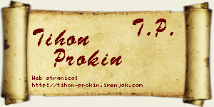 Tihon Prokin vizit kartica